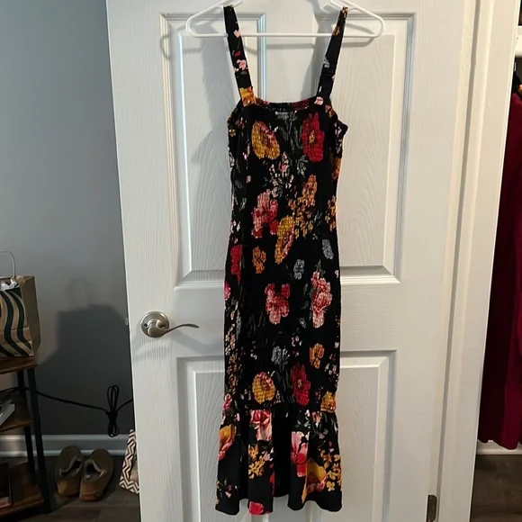 tight dress with flared bottom Velvet Fit & Flare Dress main image 0